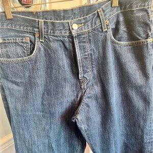 LUCKY BRAND VINTAGE BUTTON FLY DUNGAREES DENIM JEANS 36